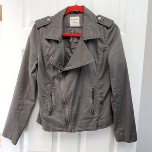 Grey motorcycle jacket
